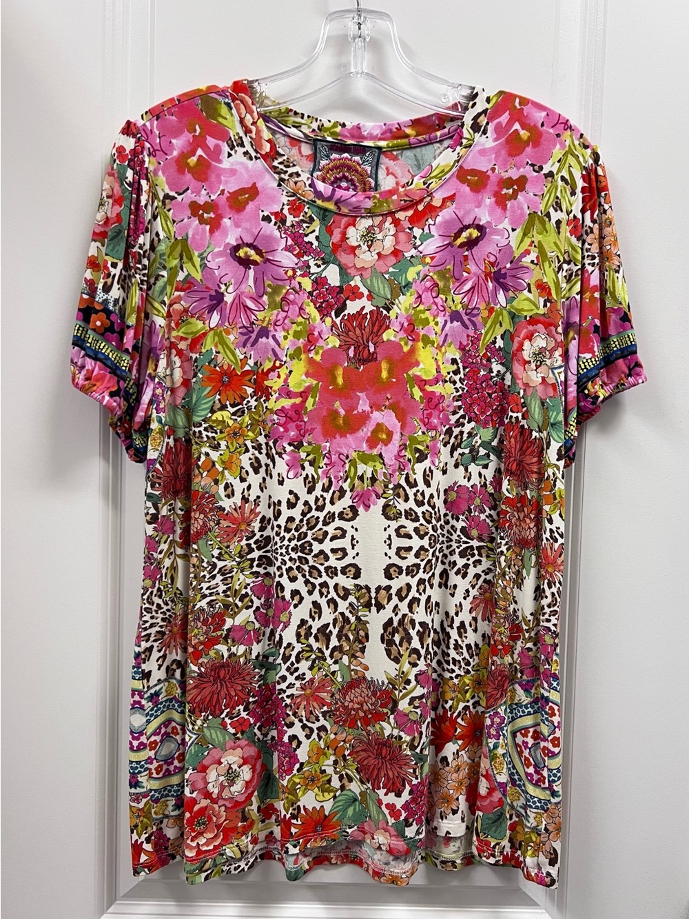 Johnny Was Cap Sleeve blouse